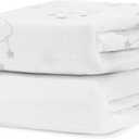 Newton Baby Fitted Crib Sheet (2-Pack) - Ultra Breathable and Soft, Organic Cotton, Fits All Standard Cribs, Wishing on a Star White