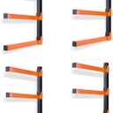 Ultrawall Wall Mount Wood Organizer and Lumber Storage Metal Rack with 3-Level - Indoor & Outdoor Use, 4 Pack
