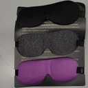 YIVIEW Sleep Mask for Back and Side Sleeper Pack of 3, 100% Light Blocking 3D Eye Masks for Sleeping, Lightweight & Breathable Eye Cover for Women Men, Zero Pressure Night Blindfold (Purple & Black & Gray)
