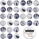 80Pcs Natural Crystal Beads Stone Gemstone Round Loose Energy Healing Beads with Free Crystal Stretch Cord for Jewelry Making (Tourmaline Quartz, 10mm)