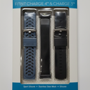 3 Pack Of Bands For With Itibit Sense & Versa 3 Silicone Stainless Steel Mesh Silicone