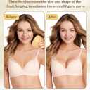 2 x Sticky Bras Push Up Invisible Adhesive Bra, Reusable Silicone Backless Strapless Bra with Nipple Covers (Style C-nude)