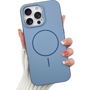 OOK Magnetic for iPhone 16 Pro Max Case, Compatible with MagSafe Silicone Camera Lens Protection Shockproof Protective Slim Phone Case for 6.9inch, Blue