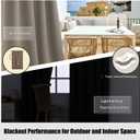 BONZER Waterproof Indoor/Outdoor Curtains for Patio - Thermal Insulated, Sun Blocking Grommet Blackout Curtains for Bedroom, Porch, Living Room, Pergola, Cabana, 2 Panels, 52 x 108 inch, Vintage Linen