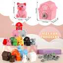 Grarain Toddler Farm Animals Toys, Upgraded Keys Barn Match Game, Montessori Educational Color Shape Sorting & Counting Learning Toy for Kids Boys Girls 3-5 Year Old, Fine Motor Gifts