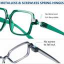 Eyekepper 6 Pack Metalless Screwless Spring Hinges Reading Glasses Oversized Square Readers for Men Women +2.25