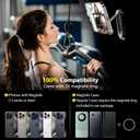 Magnetic Phone Holder for Gym, Strong Magnetic Phone Mount, 360 Rotation Cell Holder Compatible with Magsafe iPhone, Gym Essentials Accessories for Workouts