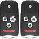 X AUTOHAUX 2pcs 313.8MHz N5F0602A1A Replacement Smart Proximity Keyless Entry Remote Key Fob for Acura MDX 2007 2008 2009 2010 2011 2012 2013 46 Chip 4 Button (no driver setting)