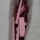 Weehom Twin Bed Frames for Kids with 2 Tiers Wood Storage Shelves Headboard, Twin Size Bed No Box Spring Needed Easy Assembly Metal Platform for Girls and Adults, Pink