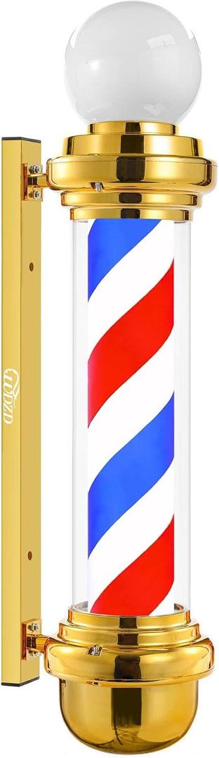 35'' Golden Barber Pole Light