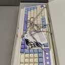 AULA 99 Key Keyboard, TriMode Bluetooth/2.4GHz/USBC Cute Creamy Gaming Keyboard with Number Pad RGB Backlit, Media Knob Custom Mechanical Feel Computer Keyboards for MAC Xbox PC Gamer  Purple