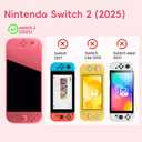 FIWWAT Switch Case for Nintendo Switch 2, Slim Clear Protective shell with Comfortable Grip Design, Soft TPU Shock-Absorption and Anti-Scratch Cover for Switch 2, Cute Sparkle Shining Skin - Glitter