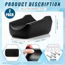 2 Pcs Rollator Armrest Pad Upright Walker Forearm Pads Black Walker Handle Coushions Stand up Rollator Accessories Soft and Comfortable for Seniors