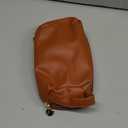 Travel Makeup Bag Gift for Women, Soft PU Leather Cosmetic Bags, Waterproof Toiletry Bag, Portable Wide Open Pouch, Travel Cosmetic Bag with Divider and Handle, Medium, Brown