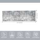 4x12 Wide Runner Rug for Hallway, Washable Non Slip Long Kitchen Rug, Soft Low Pile Carpet for Entryway Bedroom, Modern Abstract Area RugBlue Grey,4x12