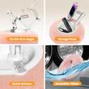 Tablet Pillow Stand for Reading, Adjustable Tablet Stand Phone Holder for Bed with Detachable Snack Bowl, Fits 4.7"-13" Kindle/Phones/Tablets, Watch Videos, Stream Media, Pink