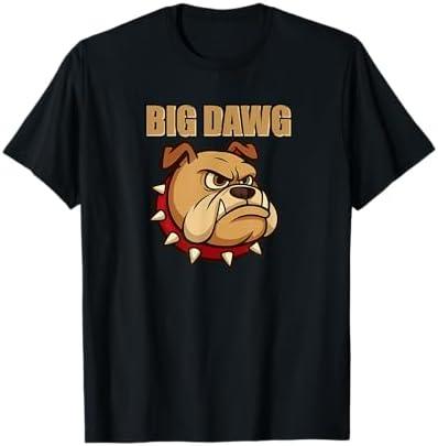 Mens Big DAWG, Featuring Cartoon Bulldog T-Shirt, Size S