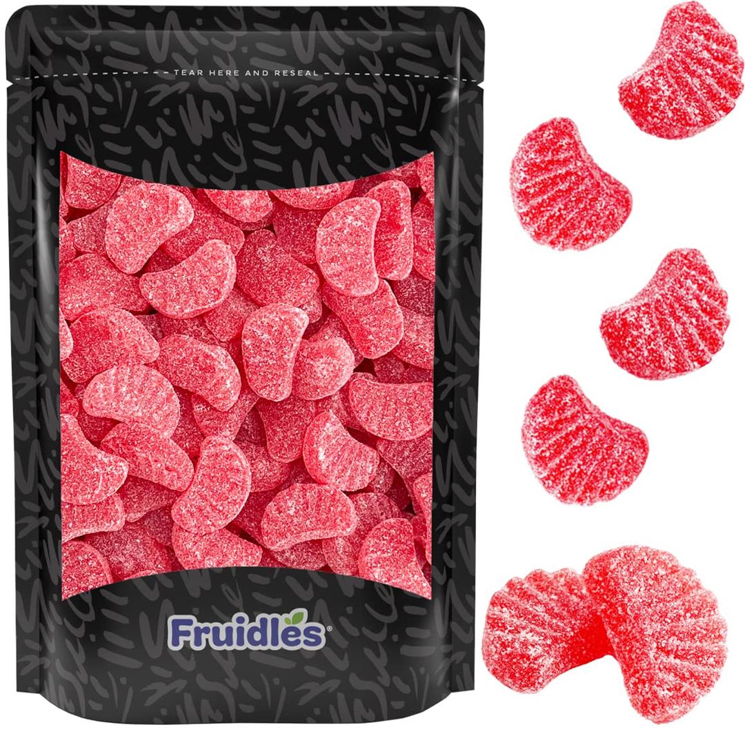 5 Pounds Original Jelly Cherry Slices, Gummi Sweet Confection Candies, Traditional Old Fashioned, Vegan, Gluten-Free, 8g Candies, Approx 200 Pcs (EXP 10/10/25)