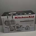 KitchenAid Stainless Steel Cookware Induction Pots and Pans Set, 10-Piece, Brushed Stainless Steel