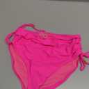 Blooming Jelly Womens High Waisted Bikini Sets Drawstring Tummy Control Swimsuits Crisscross Tie Back Bathing Suit (Small, Hot Pink)