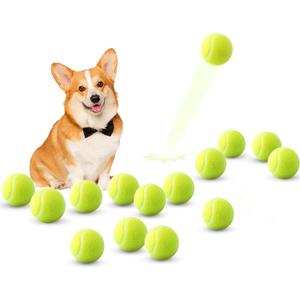 Mini Tennis Balls, 15 Pack 2 inch Dog Tennis Balls, Easy Catching Pet Playing Ball for 2 inch Dog Ball Launcher