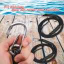 Bungee Dock Lines with Clips - Heavy Duty Marine Grade Elastic Boat Ropes, 1800LB Breaking Strength & Hidden Shock Absorber for Boat, Jet Ski, Kayak, Pontoon, Pickup Truck (3FT/2 Pack)