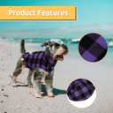 ASENKU Dog Sweater, Plaid Dog Fleece Vest, Soft Comfortable Pet Pajamas, Warm Winter Dog Shirt, Cold Weather Coat Jacket Pet Clothes for Small & Medium Dog Breeds