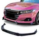 Archaic Front Bumper Lip Compatible with Honda Accord Sedan SE/EX-L/LX/Touring 2018-2022, 4pcs Double-Layer Front Bumper Lip Splitter Under Chin Spoiler Body Kit Lower Sport Spoiler