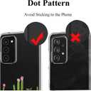 Unov Case Compatible with Galaxy A03s 4G LTE Clear with Cactus Flavors Girly Design Soft TPU Shock Absorption Slim Embossed Pattern Protective Back Cover
