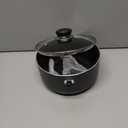 Utopia Kitchen 2 Quart Detachable handle Nonstick Saucepan with Glass Lid, Multipurpose Use for Home, Kitchen or Restaurant, Grey & Black