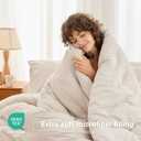 MUXHOMO 7 Pieces Full Comforter Set, Soft Bed in a Bag Full Size, All Season Bedding Set with Comforter, Flat Sheet, Fitted Sheet, Pillowcases & Shams, Beige (Full(82"x86"))