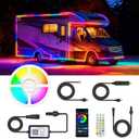 Smart RGB+IC RV Awning Lights, 20FT Dream Color Chasing Camper Awning Lights Strip for RV Canopy, 12V Waterproof APP/Remote RV Underglow Light for Travel, Van, Concession Trailer