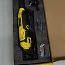 Electric Cordless Chainsaw Sharpener Kit - Portable 12V Chain Saw Sharpener Tool with 6 Titanium-Coated Diamond Bits(Wheels) & Angle Guide - Easy to Use for All Chainsaw Chains.