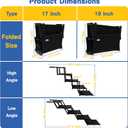 Dog Stairs for Large Dogs, for Medium Dogs, Foldable Dog Ramp for Car & SUV, Steps for Bed, Extra Wide Non-Slip Pet Steps for Car Side Door, Truck & High Beds, Portable & Adjustable - 19" Wide