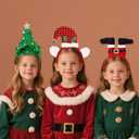 2 x Santa Claus Short Legs Headband, Santa Hair Accessories for Adults Women, Christmas Holiday Cosplay Costume Party