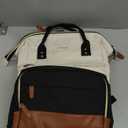 LOVEVOOK Laptop Backpack for Women, 15.6 Inch Work Business Backpacks Purse With Large Capacity, Waterproof Nurse Bag College Bookbag for School, Waterproof Casual Daypack for Travel (Beige-black)