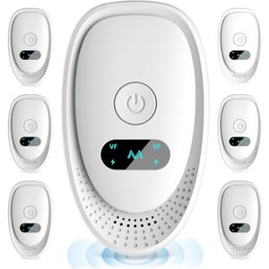2026 Upgraded Ultrasonic Repeller & Insect Indoor Repeller, Pest Control Repeller, Mouse Repellent Indoor for Spider Bug Roach Rat Mice Insect Deterrent, Rodent Repellent Plug in, White - 6 Packs