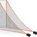 1/2PCS Golf Shank Net Attachment for Golf Hitting Nets with Sandbag, 7 * 7FT/7 * 10FT Golf Barrier Side Net,Golf Practice Hitting Net Barrier Net for Golf, Baseball, Hockey, Soccer (Black/Red