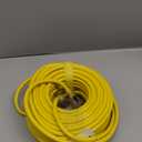 HUANCHAIN Indoor Outdoor Extension Cord 50 ft Waterproof, 16/3 Gauge Flexible Resistant Appliance Extension Cord Outside, 13A 1625W 16AWG SJTW, 3 Prong Heavy Duty Electric Cable Yellow, ETL