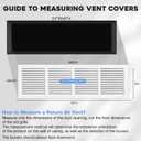 PionerialX 24" W x 6" H [Duct Opening Size] Steel Return Air Grille | HVAC White Rust-Resistant Vent Cover for Wall & Ceiling, AC Cold Air Return, Overall Dimensions 25.75" W x 7.75" H