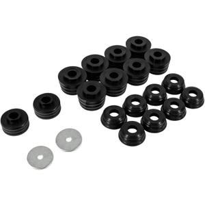 DEF KF04050BK Polyurethane Body Mount Bushing Kit Replacement for F250 F350 2WD/4WD 1999-2018 (Black)