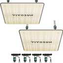 VIVOSUN LumaLight 100W 2-Pack LED Grow Light, Full Spectrum Plant Light, Smart Dimmable & High PPFD for Indoor Plants Seedling Vegetables Bloom, Fits 2×2/2×4 Grow Tents