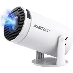 Mini Projector with Latest Android 13 - Portable Projector with WiFi 6 Bluetooth 5.2: Built-in Apps, 4K/1080P Support, Auto Keystone, 180 Rotatable, 40"-130" Movie Video Projector for Indoor/Outdoor