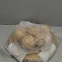 Round Wooden Side Table with Stacked Ball Pedestal Base, Accent Nightstand for Living Room, Bedroom, Corners (Natural)