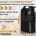 Magnetic Gym Bag for Men Women with Magnetic Water Bottle Holder, Gym Crossbody Sling with Strap, Sling Bag with Phone Pockets, Key Phone Holder, Gym Essentials, Black