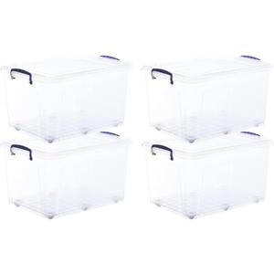 Superio Storage Bins with Lids, Clear Plastic Containers for Organizing, Stackable Totes, BPA Free, Odor Free, Organizer Boxes for Home, and Dorm (Pack of 4, 44 Quart) Superio Storage Bins with Lids, Clear Plastic Containers for Organizing, Stackable Totes, BPA Free, Odor Free, Organizer Boxes for Home, and Dorm (Pack of 4, 44 Quart)