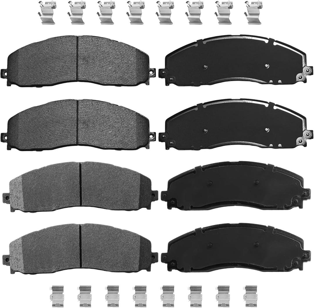 D1680 D1691 Ceramic Brake Pads Front Rear Brake Pads Brakes Kits for Ford F-250 F-350 Super Duty 2013-2021, For Ford F-450 Super Duty 2013-2016,8PCS