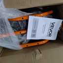 VEVOR Battery Powered 15 Gallon Garden Weed Sprayer with Wheeled Cart, 126FT Hose with Reel, 8 Nozzles, 2 Wands with Lock Trigger, 0-90PSI, 5-6h Spray Time, Wide Mouth Lid, Rotating Wheels with Brake