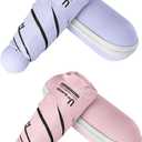 BAODINI Travel Essentials Mini Umbrella for Purse With Case Small Compact UV Sun Protection Lightweight Tiny Pocket Manual Open Close Umbrella for Women Kids and Men Fit Purse Backpack (2 Pack Pink & Purple)