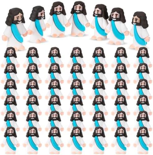 Sumind 100 Pcs Little Jesus Figures Original Design Miracle Mini Pocket Jesus to Hide and Seek Easter Egg Filling Religious Party Favors Sunday School Baptism Gifts(Cyan) Sumind 100 Pcs Little Jesus Figures Original Design Miracle Mini Pocket Jesus to Hide and Seek Easter Egg Filling Religious Party Favors Sunday School Baptism Gifts(Cyan)